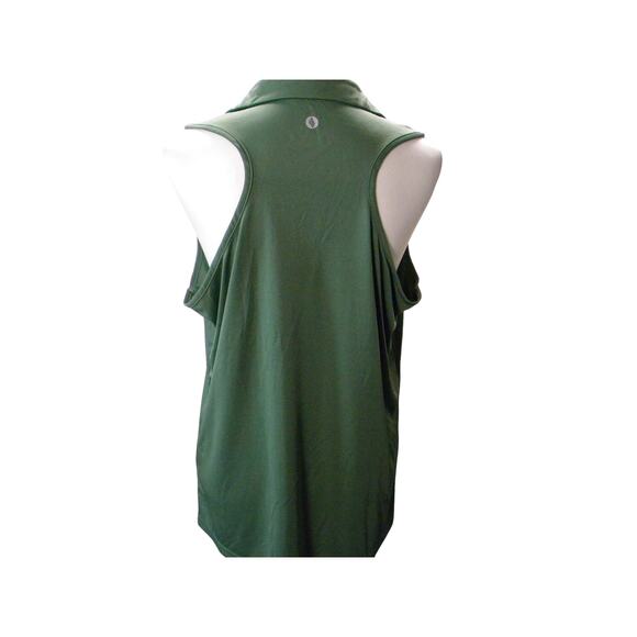 Santiny Sleeveless Polo Shirt Tank Green UPF 50+ Lightweight Golf Tennis Top - Picture 3 of 9